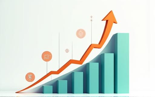 Wachsendes Balkendiagramm symbolisiert Skalierung